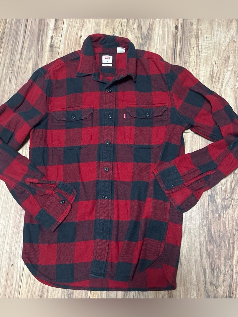 Levi's Red & Black Buffalo Plaid Flannel Shirt